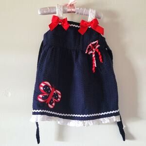 Red White & Blue Dress w/ butterflys